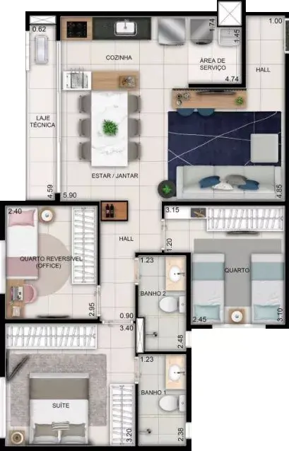 Planta da Unidade 1