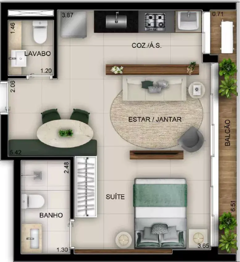 Planta da Unidade 1